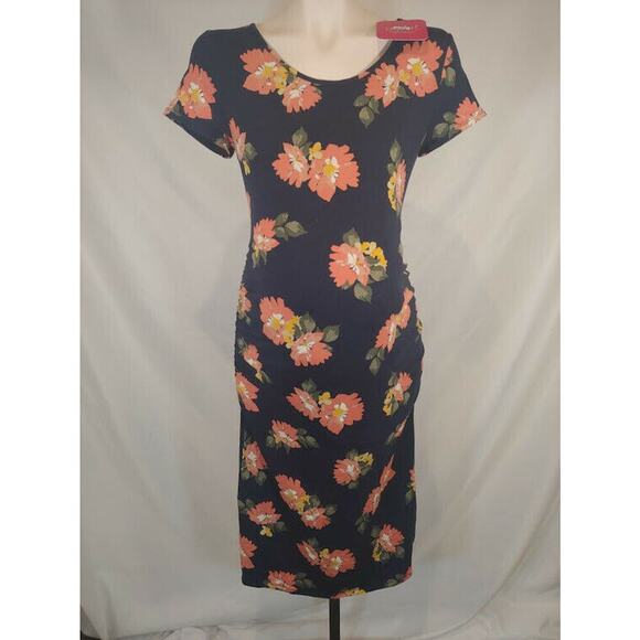 Ingrid & Isabel Dresses & Skirts - New Target Ingrid & Isabel Navy Blue Floral Maternity Dress Size Small